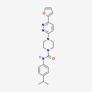 molecular formula C22H25N5O2 B6534839 4-[6-(furan-2-yl)pyridazin-3-yl]-N-[4-(propan-2-yl)phenyl]piperazine-1-carboxamide CAS No. 1049225-56-0
