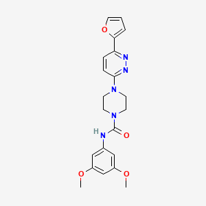 molecular formula C21H23N5O4 B6534848 N-(3,5-dimethoxyphenyl)-4-[6-(furan-2-yl)pyridazin-3-yl]piperazine-1-carboxamide CAS No. 1049225-76-4