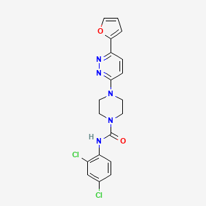 molecular formula C19H17Cl2N5O2 B6534850 N-(2,4-dichlorophenyl)-4-[6-(furan-2-yl)pyridazin-3-yl]piperazine-1-carboxamide CAS No. 1049176-36-4
