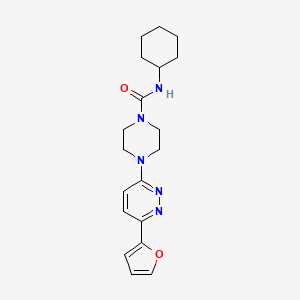 molecular formula C19H25N5O2 B6534856 N-cyclohexyl-4-[6-(furan-2-yl)pyridazin-3-yl]piperazine-1-carboxamide CAS No. 1049176-44-4