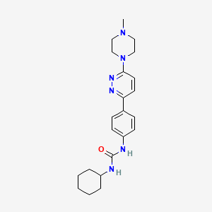 molecular formula C22H30N6O B6534871 1-cyclohexyl-3-{4-[6-(4-methylpiperazin-1-yl)pyridazin-3-yl]phenyl}urea CAS No. 1049287-04-8