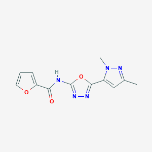 N-[5-(1,3-dimethyl-1H-pyrazol-5-yl)-1,3,4-oxadiazol-2-yl]furan-2-carboxamide