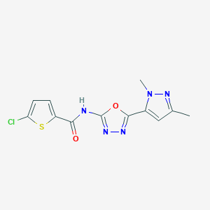 5-chloro-N-[5-(1,3-dimethyl-1H-pyrazol-5-yl)-1,3,4-oxadiazol-2-yl]thiophene-2-carboxamide