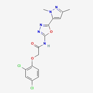 2-(2,4-dichlorophenoxy)-N-[5-(1,3-dimethyl-1H-pyrazol-5-yl)-1,3,4-oxadiazol-2-yl]acetamide