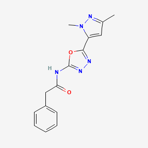 N-[5-(1,3-dimethyl-1H-pyrazol-5-yl)-1,3,4-oxadiazol-2-yl]-2-phenylacetamide