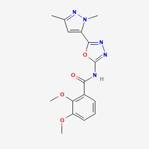 molecular formula C16H17N5O4 B6535024 N-[5-(1,3-dimethyl-1H-pyrazol-5-yl)-1,3,4-oxadiazol-2-yl]-2,3-dimethoxybenzamide CAS No. 1171356-25-4