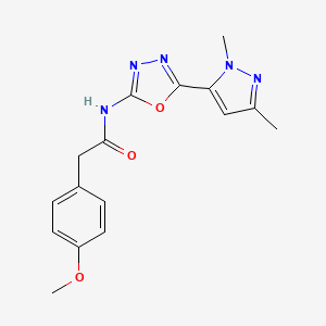 N-[5-(1,3-dimethyl-1H-pyrazol-5-yl)-1,3,4-oxadiazol-2-yl]-2-(4-methoxyphenyl)acetamide