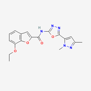 N-[5-(1,3-dimethyl-1H-pyrazol-5-yl)-1,3,4-oxadiazol-2-yl]-7-ethoxy-1-benzofuran-2-carboxamide