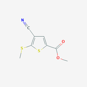 molecular formula C8H7NO2S2 B065352 Methyl 4-Cyano-5-(methylthio)thiophene-2-carboxylate CAS No. 175202-48-9