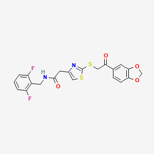 2-(2-{[2-(2H-1,3-benzodioxol-5-yl)-2-oxoethyl]sulfanyl}-1,3-thiazol-4-yl)-N-[(2,6-difluorophenyl)methyl]acetamide