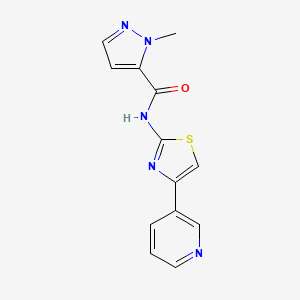 molecular formula C13H11N5OS B6535321 1-methyl-N-[4-(pyridin-3-yl)-1,3-thiazol-2-yl]-1H-pyrazole-5-carboxamide CAS No. 1170438-69-3