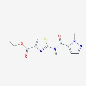 molecular formula C11H12N4O3S B6535326 ethyl 2-(1-methyl-1H-pyrazole-5-amido)-1,3-thiazole-4-carboxylate CAS No. 1171552-15-0