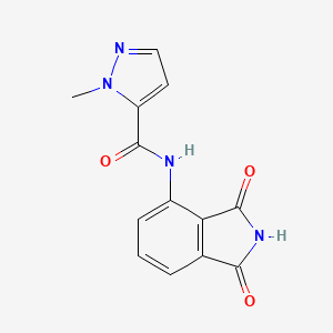 molecular formula C13H10N4O3 B6535369 N-(1,3-dioxo-2,3-dihydro-1H-isoindol-4-yl)-1-methyl-1H-pyrazole-5-carboxamide CAS No. 1173069-18-5