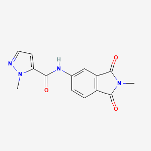 molecular formula C14H12N4O3 B6535375 1-methyl-N-(2-methyl-1,3-dioxo-2,3-dihydro-1H-isoindol-5-yl)-1H-pyrazole-5-carboxamide CAS No. 1170785-24-6