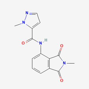 molecular formula C14H12N4O3 B6535383 1-methyl-N-(2-methyl-1,3-dioxo-2,3-dihydro-1H-isoindol-4-yl)-1H-pyrazole-5-carboxamide CAS No. 1172284-01-3