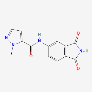 molecular formula C13H10N4O3 B6535384 N-(1,3-dioxo-2,3-dihydro-1H-isoindol-5-yl)-1-methyl-1H-pyrazole-5-carboxamide CAS No. 1173041-83-2