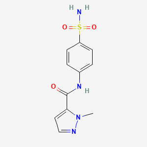 molecular formula C11H12N4O3S B6535387 1-methyl-N-(4-sulfamoylphenyl)-1H-pyrazole-5-carboxamide CAS No. 1018016-55-1