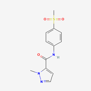 molecular formula C12H13N3O3S B6535393 N-(4-methanesulfonylphenyl)-1-methyl-1H-pyrazole-5-carboxamide CAS No. 1171203-55-6