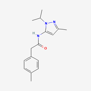 molecular formula C16H21N3O B6535417 N-[3-methyl-1-(propan-2-yl)-1H-pyrazol-5-yl]-2-(4-methylphenyl)acetamide CAS No. 1172789-21-7