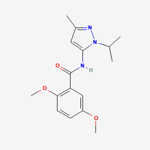 2,5-dimethoxy-N-[3-methyl-1-(propan-2-yl)-1H-pyrazol-5-yl]benzamide