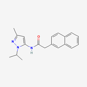 molecular formula C19H21N3O B6535425 N-[3-methyl-1-(propan-2-yl)-1H-pyrazol-5-yl]-2-(naphthalen-2-yl)acetamide CAS No. 1170052-49-9