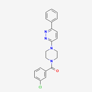 molecular formula C21H19ClN4O B6535433 3-[4-(3-chlorobenzoyl)piperazin-1-yl]-6-phenylpyridazine CAS No. 1049214-29-0