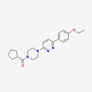 3-(4-cyclopentanecarbonylpiperazin-1-yl)-6-(4-ethoxyphenyl)pyridazine