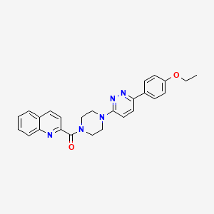 2-{4-[6-(4-ethoxyphenyl)pyridazin-3-yl]piperazine-1-carbonyl}quinoline