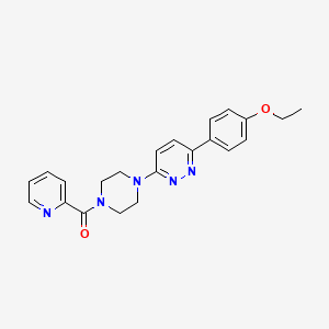 molecular formula C22H23N5O2 B6535480 3-(4-ethoxyphenyl)-6-[4-(pyridine-2-carbonyl)piperazin-1-yl]pyridazine CAS No. 1040640-18-3