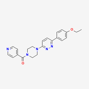 molecular formula C22H23N5O2 B6535487 3-(4-ethoxyphenyl)-6-[4-(pyridine-4-carbonyl)piperazin-1-yl]pyridazine CAS No. 1040640-25-2