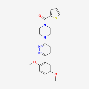 3-(2,5-dimethoxyphenyl)-6-[4-(thiophene-2-carbonyl)piperazin-1-yl]pyridazine