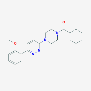 molecular formula C22H28N4O2 B6535563 3-(4-cyclohexanecarbonylpiperazin-1-yl)-6-(2-methoxyphenyl)pyridazine CAS No. 1049336-00-6