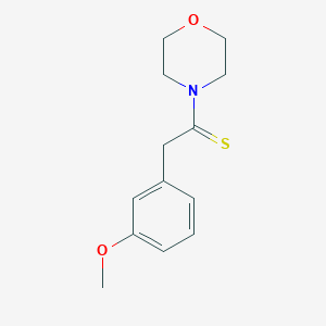 molecular formula C13H17NO2S B6535584 2-(3-methoxyphenyl)-1-(morpholin-4-yl)ethane-1-thione CAS No. 221354-48-9