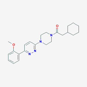 molecular formula C23H30N4O2 B6535588 2-cyclohexyl-1-{4-[6-(2-methoxyphenyl)pyridazin-3-yl]piperazin-1-yl}ethan-1-one CAS No. 1021229-94-6