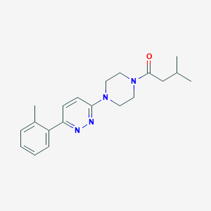 molecular formula C20H26N4O B6535632 3-methyl-1-{4-[6-(2-methylphenyl)pyridazin-3-yl]piperazin-1-yl}butan-1-one CAS No. 1021256-62-1