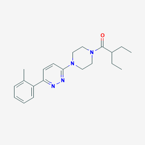 molecular formula C21H28N4O B6535640 2-ethyl-1-{4-[6-(2-methylphenyl)pyridazin-3-yl]piperazin-1-yl}butan-1-one CAS No. 1021256-71-2