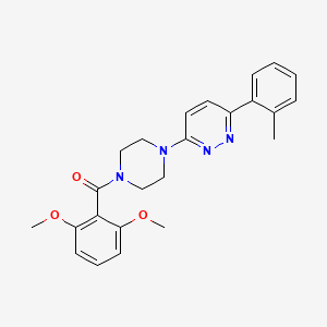 molecular formula C24H26N4O3 B6535654 3-[4-(2,6-dimethoxybenzoyl)piperazin-1-yl]-6-(2-methylphenyl)pyridazine CAS No. 1021230-29-4