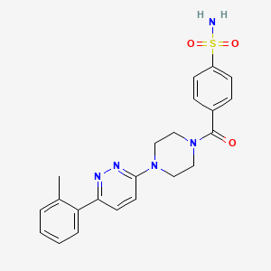 4-{4-[6-(2-methylphenyl)pyridazin-3-yl]piperazine-1-carbonyl}benzene-1-sulfonamide