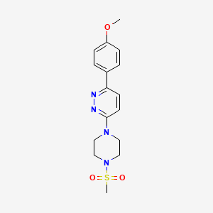 molecular formula C16H20N4O3S B6535657 3-(4-methanesulfonylpiperazin-1-yl)-6-(4-methoxyphenyl)pyridazine CAS No. 1049335-21-8