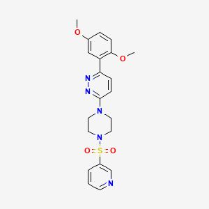 molecular formula C21H23N5O4S B6535667 3-(2,5-dimethoxyphenyl)-6-[4-(pyridine-3-sulfonyl)piperazin-1-yl]pyridazine CAS No. 1040641-91-5
