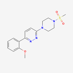 molecular formula C16H20N4O3S B6535687 3-(4-methanesulfonylpiperazin-1-yl)-6-(2-methoxyphenyl)pyridazine CAS No. 1021218-78-9