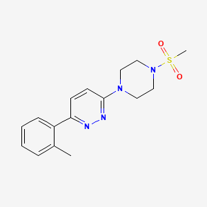 molecular formula C16H20N4O2S B6535704 3-(4-methanesulfonylpiperazin-1-yl)-6-(2-methylphenyl)pyridazine CAS No. 1021218-93-8