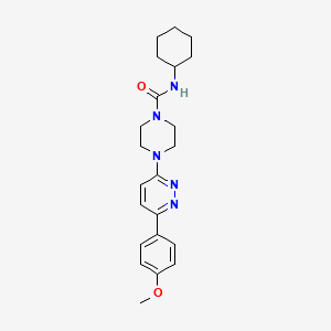 molecular formula C22H29N5O2 B6535715 N-cyclohexyl-4-[6-(4-methoxyphenyl)pyridazin-3-yl]piperazine-1-carboxamide CAS No. 1040642-12-3