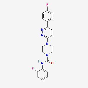 molecular formula C21H19F2N5O B6535729 N-(2-fluorophenyl)-4-[6-(4-fluorophenyl)pyridazin-3-yl]piperazine-1-carboxamide CAS No. 1049305-02-3