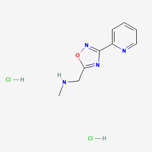 molecular formula C9H12Cl2N4O B6535761 methyl({[3-(pyridin-2-yl)-1,2,4-oxadiazol-5-yl]methyl})amine dihydrochloride CAS No. 1807979-93-6