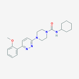 molecular formula C22H29N5O2 B6535799 N-cyclohexyl-4-[6-(2-methoxyphenyl)pyridazin-3-yl]piperazine-1-carboxamide CAS No. 1060175-35-0