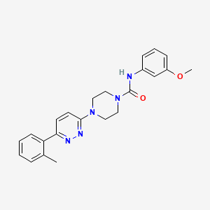 molecular formula C23H25N5O2 B6535807 N-(3-methoxyphenyl)-4-[6-(2-methylphenyl)pyridazin-3-yl]piperazine-1-carboxamide CAS No. 1058223-13-4