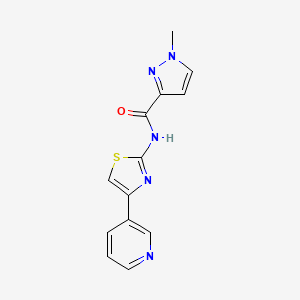 molecular formula C13H11N5OS B6535832 1-methyl-N-[4-(pyridin-3-yl)-1,3-thiazol-2-yl]-1H-pyrazole-3-carboxamide CAS No. 1169961-72-1