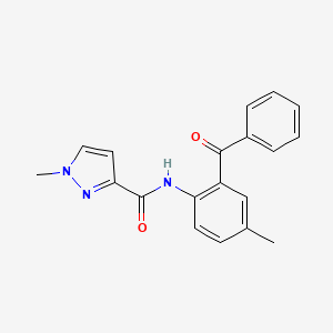 molecular formula C19H17N3O2 B6535868 N-(2-benzoyl-4-methylphenyl)-1-methyl-1H-pyrazole-3-carboxamide CAS No. 1170576-59-6