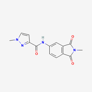 molecular formula C14H12N4O3 B6535883 1-methyl-N-(2-methyl-1,3-dioxo-2,3-dihydro-1H-isoindol-5-yl)-1H-pyrazole-3-carboxamide CAS No. 1171977-93-7